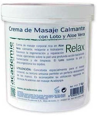 Academie Крем для массажа с лотосом и алоэ вера Massage Cream With Lotus And Aloe Vera - фото N1