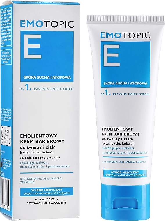 Pharmaceris Пом'якшувальний захисний крем для обличчя й тіла E Emotopic Emollient Barrier Cream - фото N1