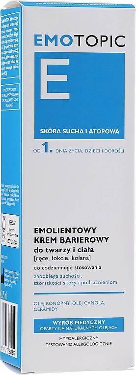 Pharmaceris Пом'якшувальний захисний крем для обличчя й тіла E Emotopic Emollient Barrier Cream - фото N3