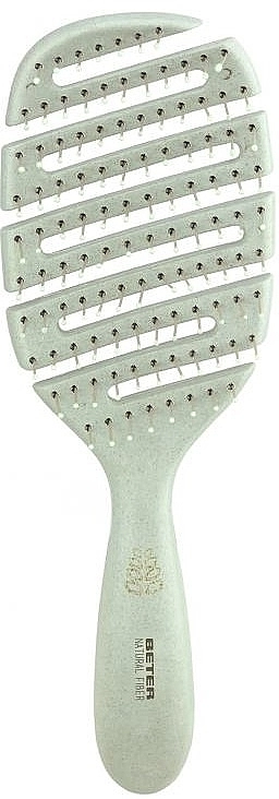 Beter Гребінець для розплутування волосся, зелений Detangling Natural Fiber Flexible Vent Brush Green - фото N1