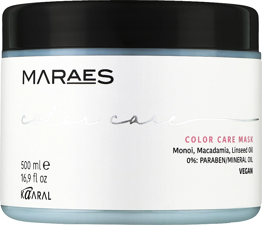 Kaaral Маска для фарбованого волосся з олією макадамії та лляною олією Maraes Color Care Mask - фото N1