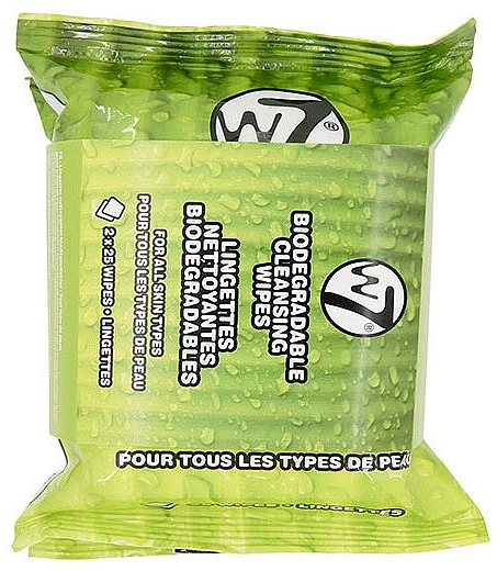 W7 Вологі серветки для зняття макіяжу Biodegradable Cleansing Wipes - фото N2