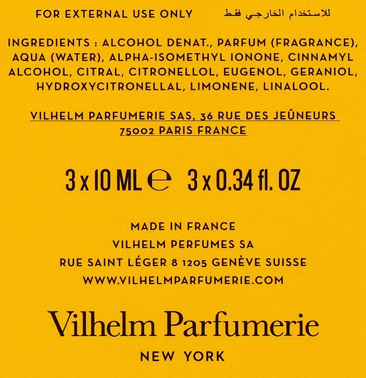 Vilhelm Parfumerie 125th & Bloom Набор (edp/3x10ml) - фото N3