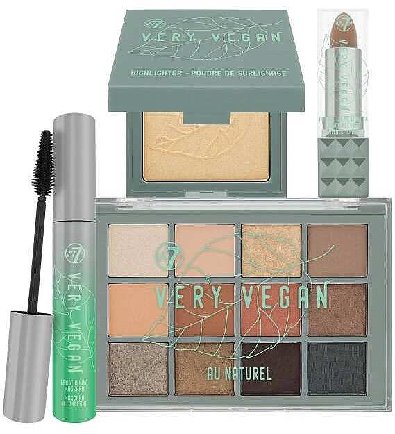 W7 Very Vegan Gift Set (mascara/10ml+palette/12g+lipstick+bronzer/9g) Набір - фото N1