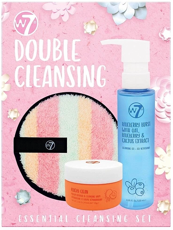W7 Набор Double Cleansing Essentials (gel/120ml + balm/70g + acc) - фото N1