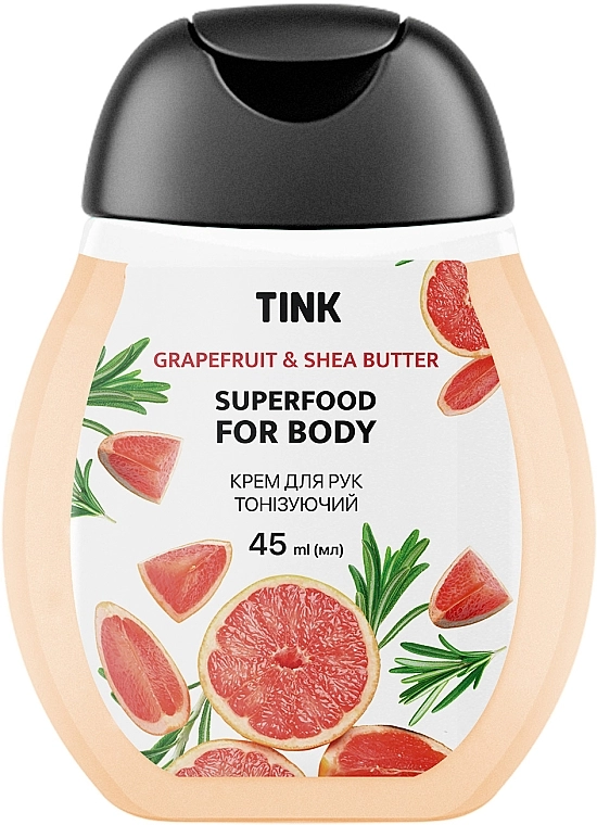 Tink Крем для рук тонізуючий з екстрактом грейпфруту та маслом ши Superfood For Body Grapefruit & Shea Butter - фото N1