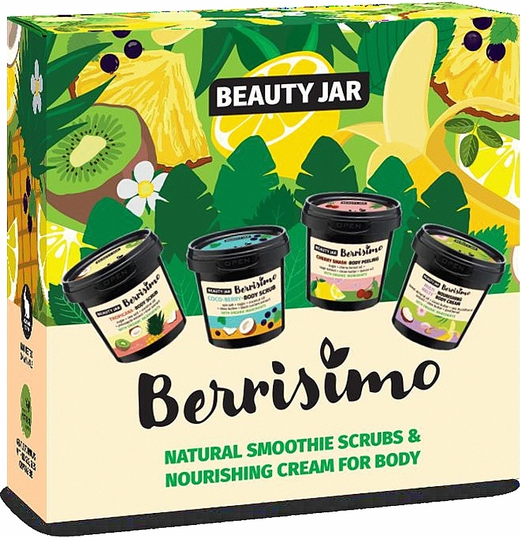 Beauty Jar Набір Berrisimo Nourishing Body Gift Set (b/scrub/200g + b/peel/180g + b/scrub/190gl + b/cr/155ml) - фото N1