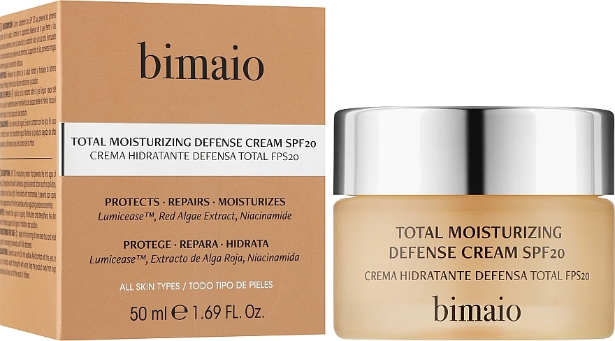 Bimaio Увлажняющий защитный крем SPF20 для лица Total Moisturizing Defense Cream - фото N2