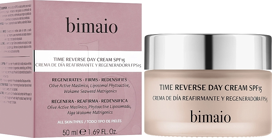 Bimaio Восстанавливающий дневной крем SPF15 для лица Time Reverse Cream SPF15 - фото N2