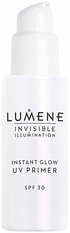 Lumene Invisible Illumination Instant Glow UV Primer SPF 30 (помпа) Ухаживающий праймер для лица, придающий сияние - фото N1