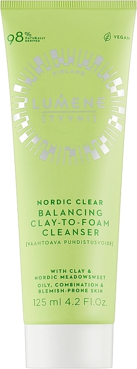 Lumene Очищающий крем-пенка Nordic Clear Balancing Clay-To-Foam Cleanser - фото N1