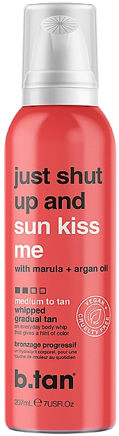 B.tan Крем для засмаги "Just Shut Up And Sun Kiss Me" Medium To Tan Everyday Glow Whip - фото N1