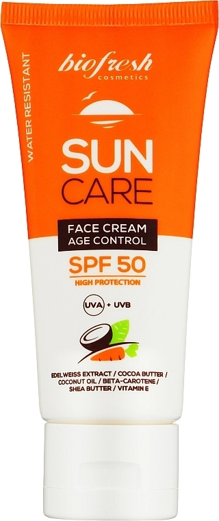 BioFresh Солнцезащитный крем для лица SPF50 Sun Face Cream SPF50 Age Control - фото N1