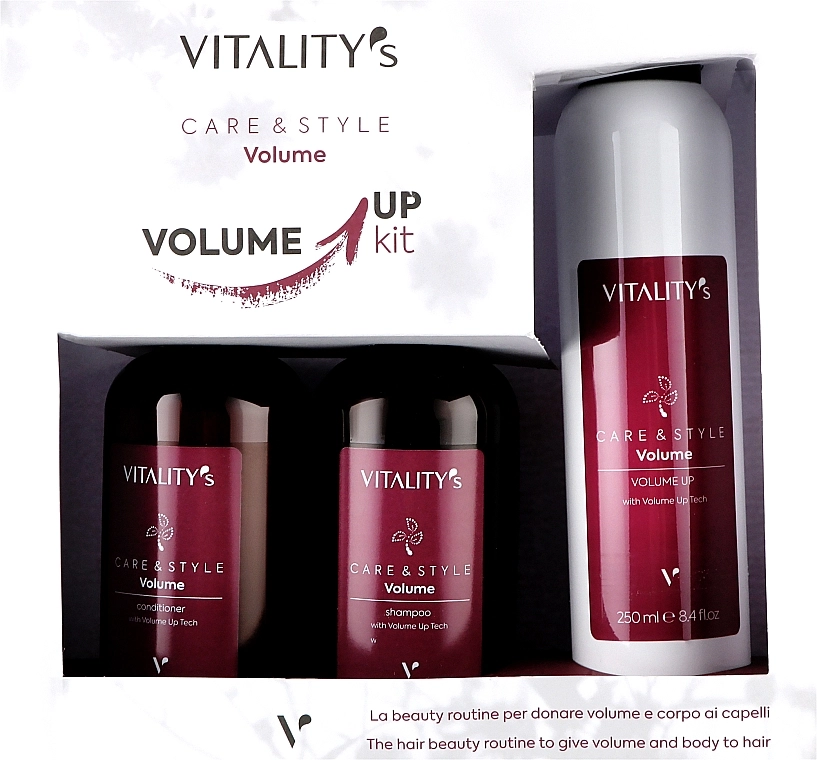 Vitality's Набір C&S Volume Up Kit (shmp/250ml + h/cond/250ml + h/spr/250ml) - фото N1