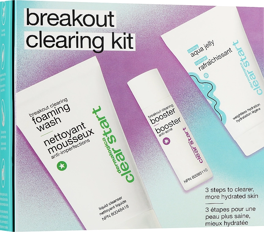 Dermalogica Набір Clear Start Breakout Clearing Kit (foam/75ml + gel/10ml + cr/25ml) - фото N1