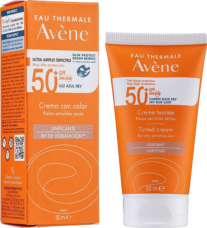 Avene Сонцезахисний крем тональний для сухої та чутливої шкіри Tinted Creme SPF50+ - фото N1