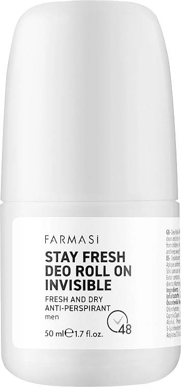 Farmasi Роликовый дезодорант-антиперспирант для мужчин Stay Fresh Men Deo Roll-on Invisible - фото N1