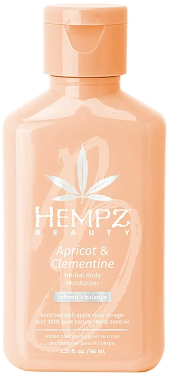 Hempz Зволожувальний крем для тіла "Абрикоса й клементин" Herbal Body Moisturizer Apricot & Clementine (міні) - фото N1
