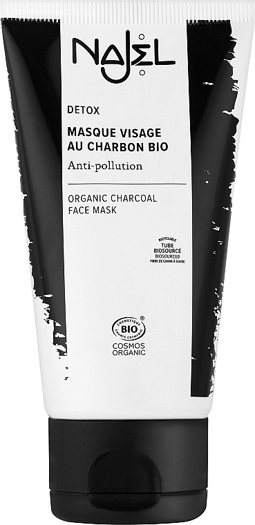 Najel Вугільна маска для обличчя Detox Organix Charcoal Face Mask - фото N1