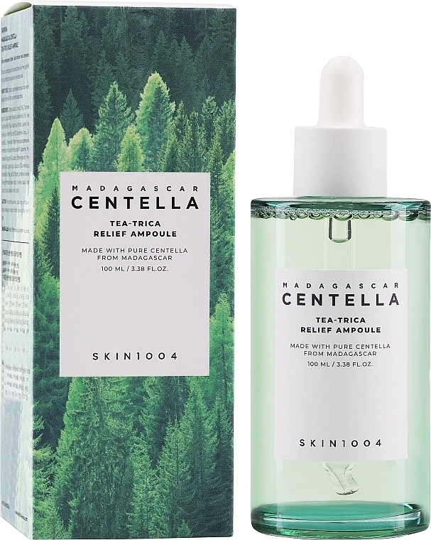 Сироватка для проблемної шкіри з центеллою та чайним деревом - SKIN1004 Madagascar Centella Tea-Trica Relief Ampoule, 100 мл - фото N1