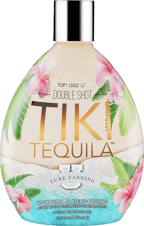 Tan Incorporated Крем для солярия с супербронзантами и защитой тату Tiki Tequila 400x Double Shot Luxe Tanning - фото N1