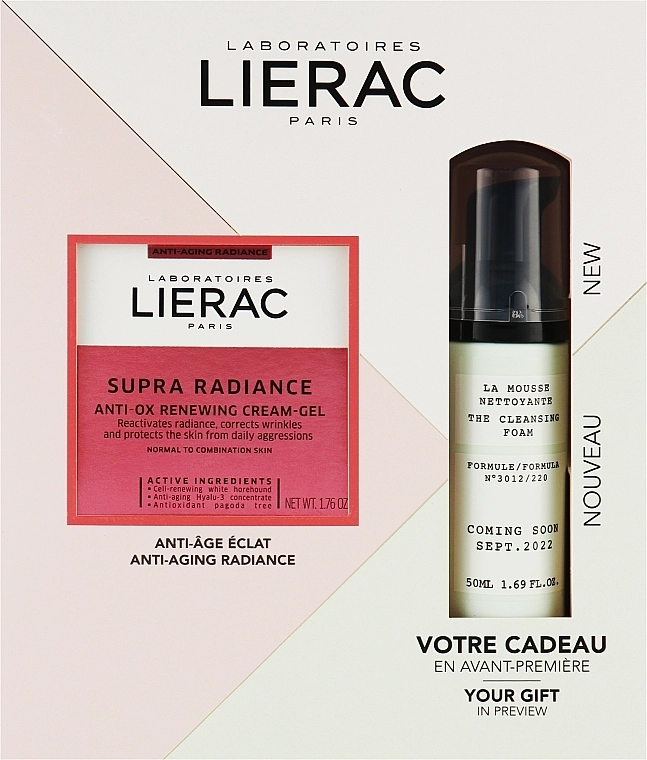 Lierac Набор Supra Radiance (foam/50ml + f/gel/50ml) - фото N1