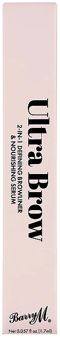 Barry M Ultra Brow 2-in-1 Defining Browliner & Nourishing Serum Подводка для бровей и питательная сыворотка 2 в 1 - фото N3