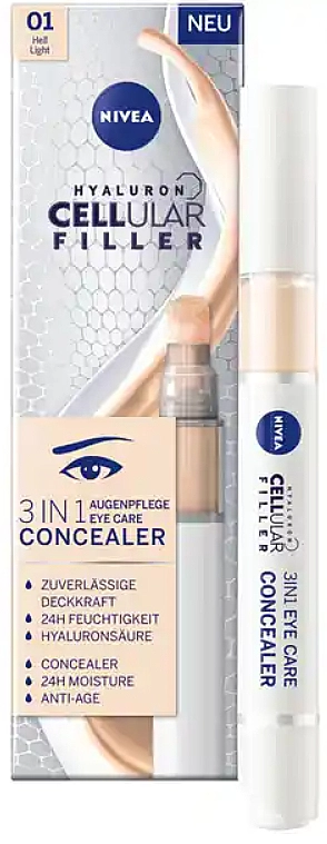 Nivea Hyaluron Cellular Filler 3 In 1 Concealer Консилер - фото N1