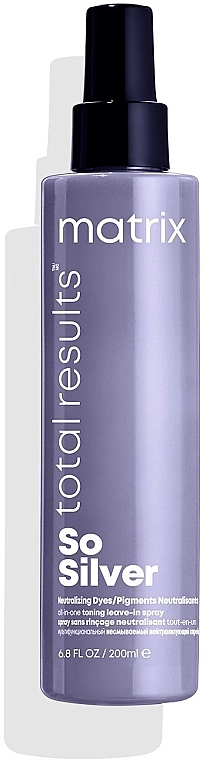Matrix Спрей для волосся Total Results So Silver All-In-One Toning Spray for Blonde and Silver Hair - фото N1
