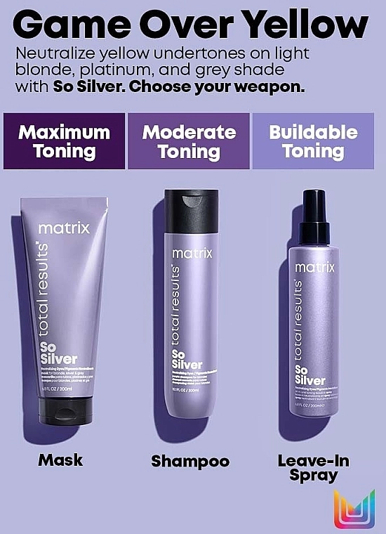 Matrix Спрей для волосся Total Results So Silver All-In-One Toning Spray for Blonde and Silver Hair - фото N3