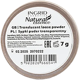 Ingrid Cosmetics Natural Essence Translucent Loose Powder Прозора розсипчаста пудра для обличчя - фото N2