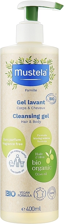 Mustela Очищающий гель для волос и тела Famille Cleansing Gel Hair & Body - фото N1