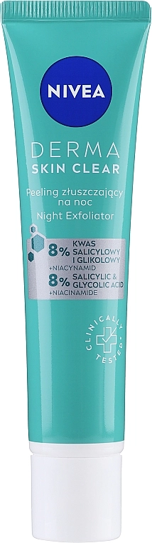 Nivea Нічний відлущувальний пілінг Derma Skin Clear Night Exfoliator - фото N2