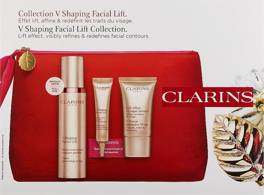 Clarins Набір Lift Affine Visage V-Shaping (face/ser/50ml + eye/ser/7ml + face/mask/15ml + bag) - фото N1