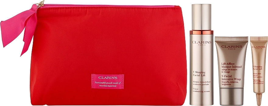 Clarins Набір Lift Affine Visage V-Shaping (face/ser/50ml + eye/ser/7ml + face/mask/15ml + bag) - фото N2