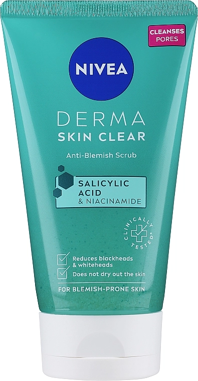 Nivea Скраб проти недоліків для обличчя й тіла Derma Skin Clear Anti-Blemish Scrub - фото N1