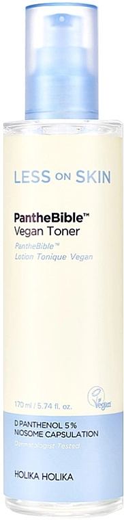 Holika Holika Зволожувальний і заспокійливий тонер для обличчя Less On Skin PantheBible Vegan Toner - фото N1