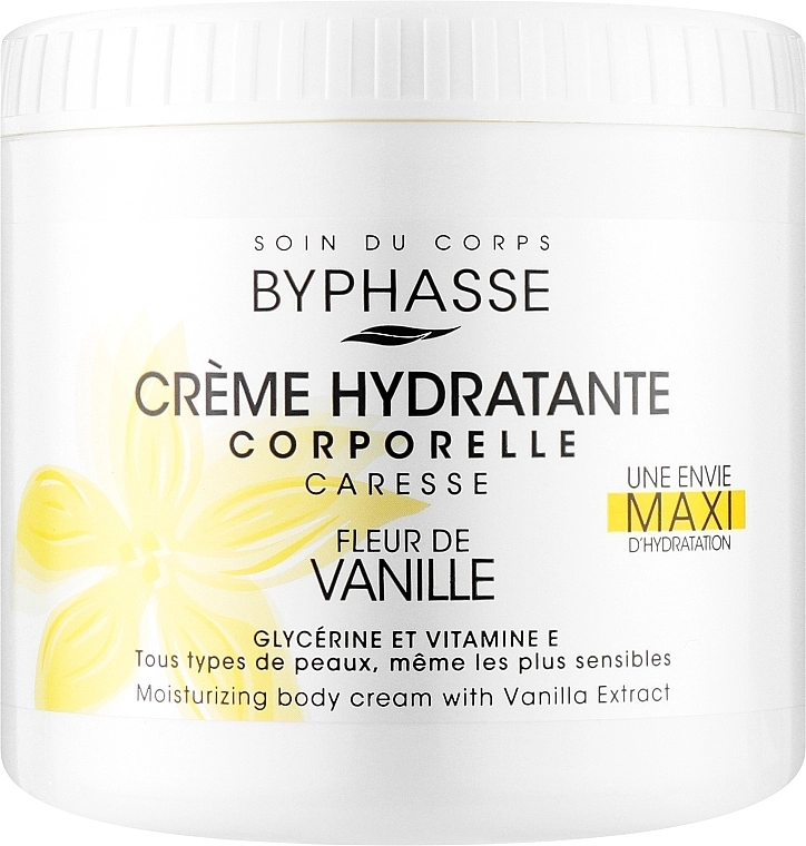 Byphasse Зволожувальний крем для тіла з екстрактом ванілі Moisturizing Body Cream With Vanilla Extract - фото N1