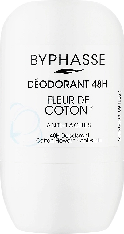 Byphasse Роликовый дезодорант с хлопком 48H Cotton Flower Deodorant - фото N1