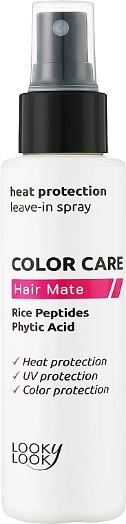 Looky Look Спрей-термозахист для захисту кольору волосся Color Care Hair Mate Heat Protection Leave-In Spray - фото N1