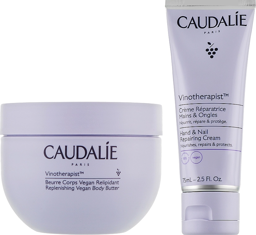 Caudalie Набір Vinotherapist 2022 (h/cr/75ml + b/balm/250ml) - фото N2