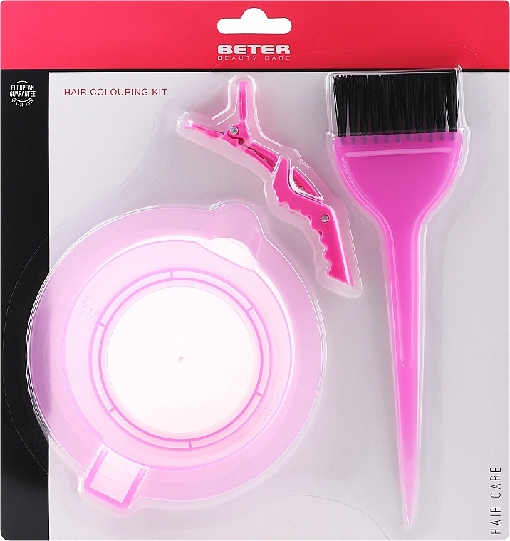 Beter Набор для домашнего окрашивания волос Home Hair-Dyeing Kit (bowl/1pcs + brush/1pcs + clips/1pcs) - фото N1