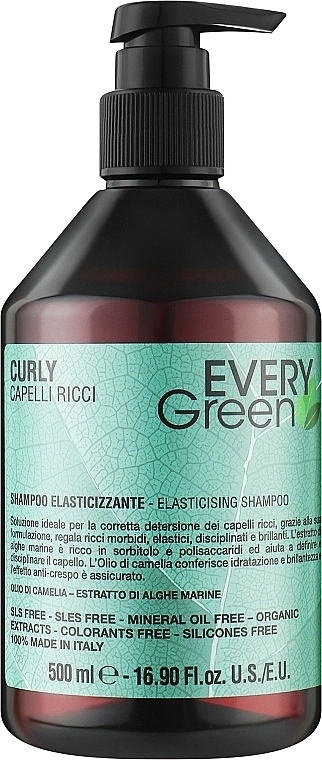EveryGreen Шампунь для вьющихся волос Curly Elasticising Shampoo, 500ml - фото N1
