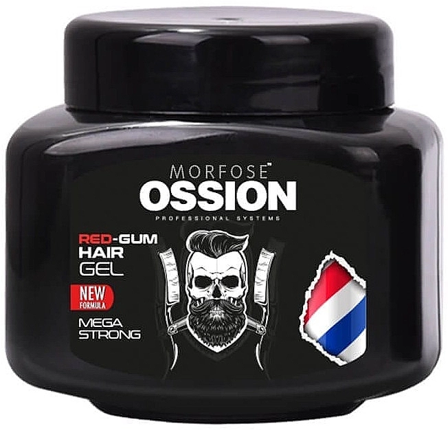 Morfose Гель для укладки волос Ossion Premium Barber Line Red-Gum Hair Gel Mega Strong - фото N1