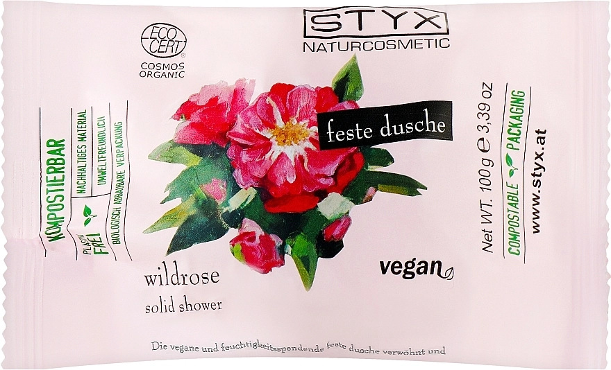 Styx Naturcosmetic Твердое мыло для душа Wild Rose Solid Shower - фото N1