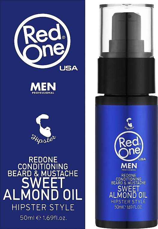 RedOne Миндальное масло-кондиционер для бороды Red One Conditioning Beard & Mustache Sweet Almond Oil - фото N2