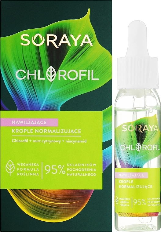Soraya Зволожувальні нормалізувальні краплі для обличчя Chlorofil Moisturizing Normalizing Drops - фото N2