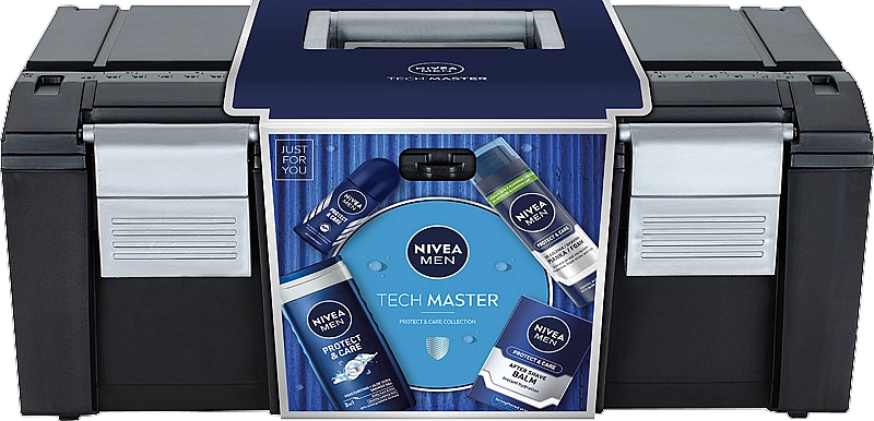 Nivea Набір MEN Tech Master (af/sh/balm/100ml + foam/200ml + sh/gel/250ml + deo/50ml + toolbox) - фото N1