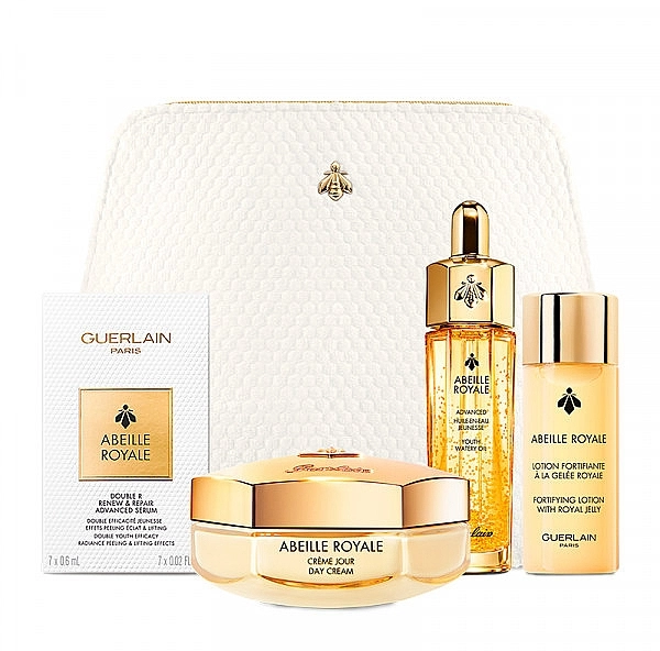 Guerlain Набор Abeille Royale Anti-Aging Program (f/oil/15ml + f/cr/50ml + f/ser/7х0.6ml + f/lot/40ml + bag) - фото N1