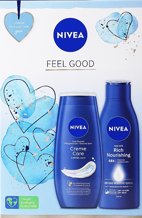 Nivea Набір Feel Good (sh/gel/250ml + b/milk/250ml) - фото N1